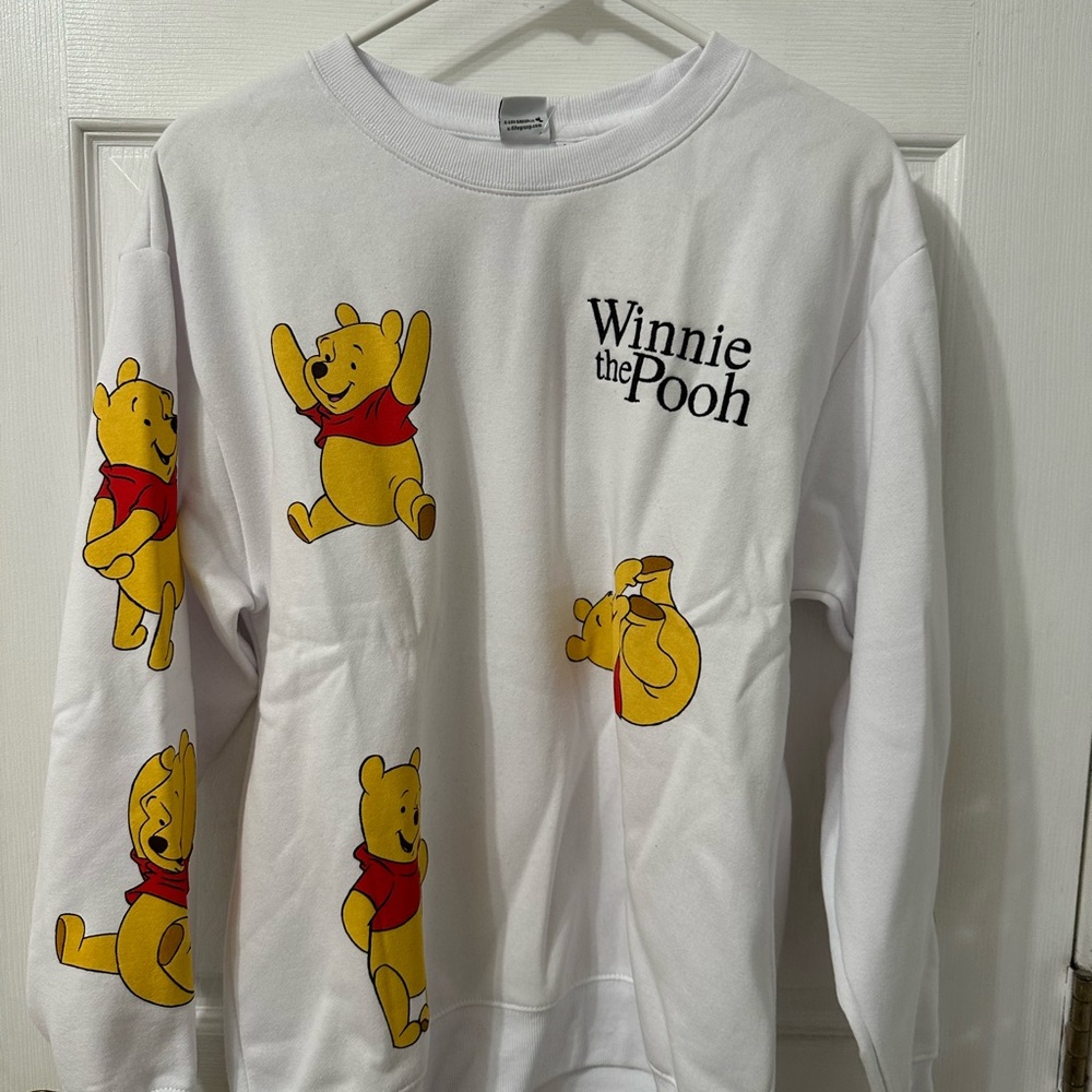 Disney White and Yellow Winnie the Pooh Sweatshirt
